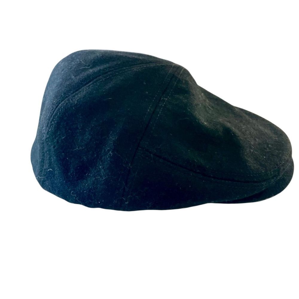 Epoch Hats Company Flat Cap Mens XL Wool Black Newsboy Plaid Lined Button Hat